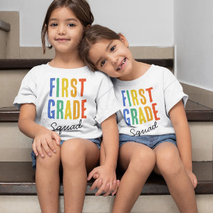 Camiseta Esquadrão Colorido da Primeira Série de Volta ao E