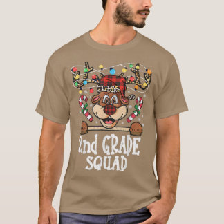 Camiseta Esquadrão da 2ª série Rena de Natal Professora esq
