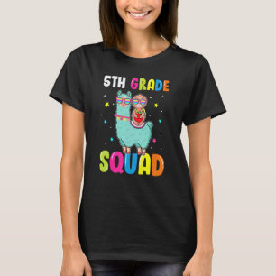 Camiseta Esquadrão da 5ª Série Llama Fofo Montando Bicho-Pr