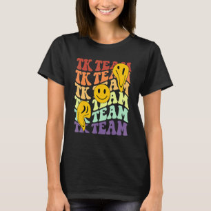 Camiseta Esquadrão da equipe Tk retro sorri para voltar par