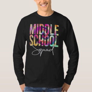 Camiseta Esquadrão Da Escola Secundária Tie Dye De Volta À