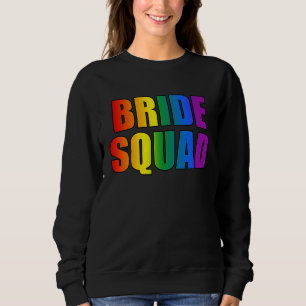 Camiseta Esquadrão da Noiva Arco-Íris Casamento Lésbico LGB