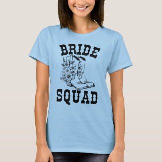 Camiseta Esquadrão da Noiva Botas Florais
