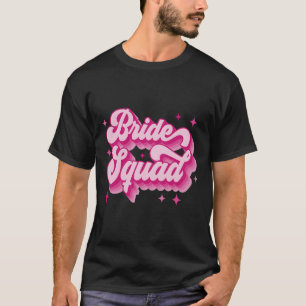 Camiseta Esquadrão da Noiva Casamento Retro Festa de Desped