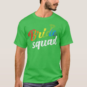 Camiseta Esquadrão da Noiva Chuveiro de Casamento Dama de H
