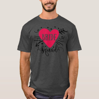 Camiseta Esquadrão da Noiva Coração de Seta Festa de Casame