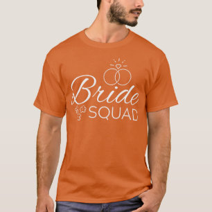 Camiseta Esquadrão da Noiva Equipe Nupcial Chuveiro de Noiv