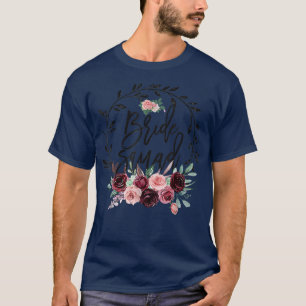 Camiseta Esquadrão da Noiva Floral Chá de Noiva Casamento D
