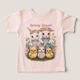 Camiseta Esquadrão da Primavera Coelhinho Fofo & Pintinho d