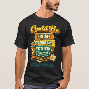 Camiseta Esquadrão da Vida Noturna de Enfermagem Divertida 