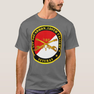 Camiseta Esquadrão de 1ruas 180º Branca de Cavalaria Vermel
