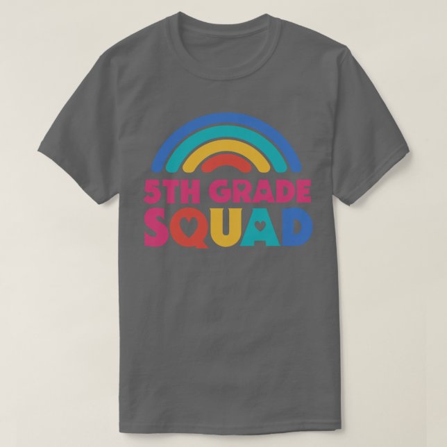 Camiseta Esquadrão de 5 de Professores da Escola Bonita com (Frente do Design)