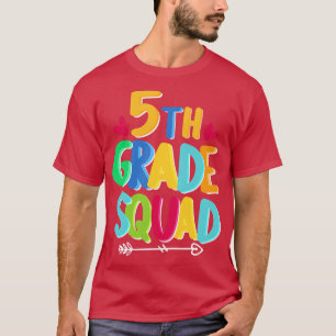 Camiseta Esquadrão De 5 Grau Cortado De Volta À Escola Para
