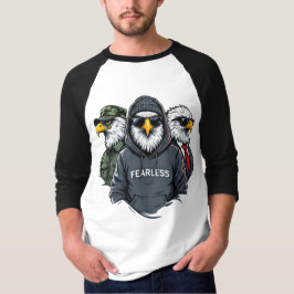 Camiseta Esquadrão de Águia sem rosto - Design Negrito e Po