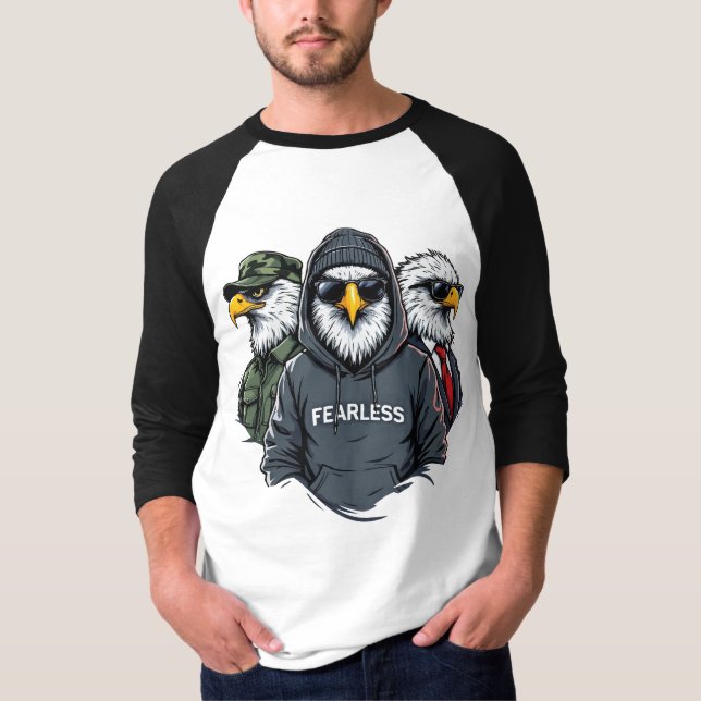 Camiseta Esquadrão de Águia sem rosto - Design Negrito e Po (Frente)