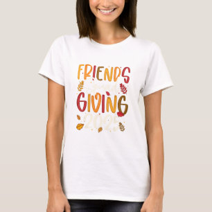 Camiseta Esquadrão de Amigos Dando 2025 Outono Outono Grato