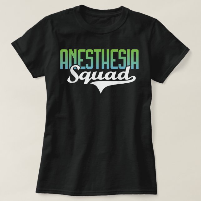 Camiseta Esquadrão de Anestesia - Anestesiologia Anestesist (Frente do Design)