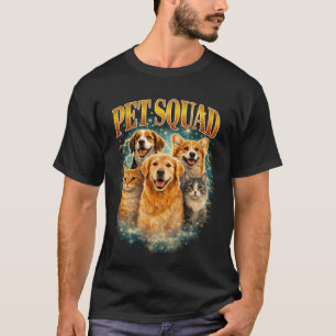 Camiseta Esquadrão de Animais de Estimação Personalizado -