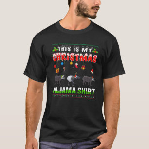 Camiseta Esquadrão De Animais Do Tapir Xmas Este É Meu Paja