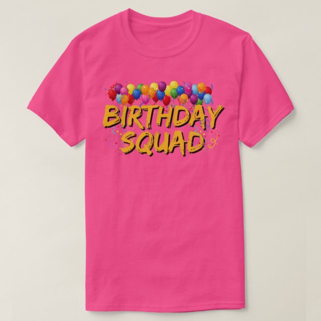 Camiseta Esquadrão de aniversário (Frente do Design)