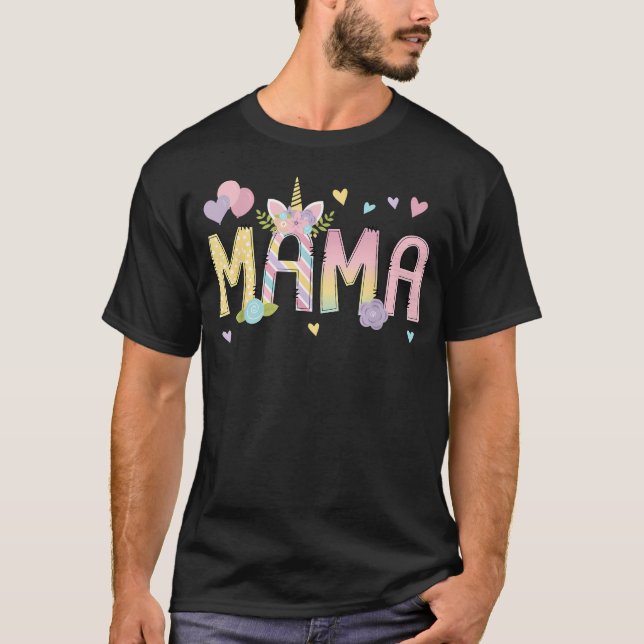 Camiseta Esquadrão de Aniversário Combinando Mama Mamãe Uni (Frente)