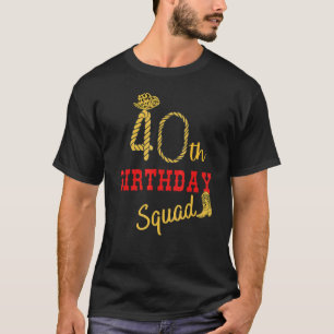 Camiseta Esquadrão de Aniversário de 40 anos Cowgirl Ociden