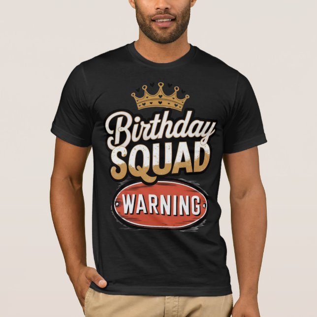Camiseta Esquadrão de Aniversário de Aviso (Frente)