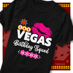 Camiseta Esquadrão de Aniversário de Las Vegas 2026 Lábios 