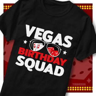 Camiseta Esquadrão de Aniversário de Vegas Óculos de Sol de