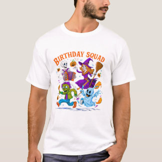 Camiseta Esquadrão de Aniversário Divertido Halloween