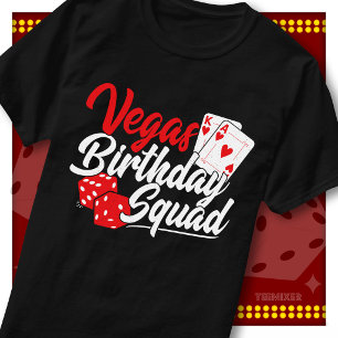 Camiseta Esquadrão de Aniversário do Vegas Cassino de Festa