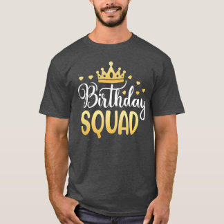 Camiseta Esquadrão de Aniversário Festa Correspondência Fam
