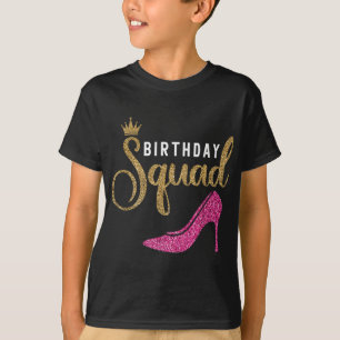 Camiseta Esquadrão de Aniversário para Mulheres Rainha Ouro