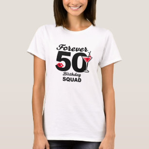 Camiseta Esquadrão de Aniversário Para Sempre 50