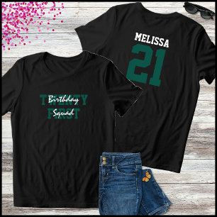 Camiseta Esquadrão de Aniversário Verde e Branco 21º Aniver