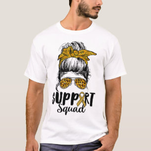 Camiseta Esquadrão De Apoio A Mulheres Leopardo Mensagem De