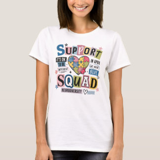Camiseta Esquadrão de Apoio ao Autismo É OK Ser Diferente C