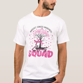 Camiseta Esquadrão de Apoio ao Câncer de Mama Sobrevivente 