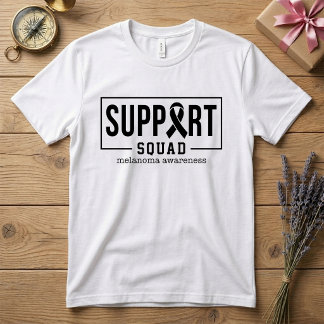 Camiseta Esquadrão de Apoio ao Câncer de Pele Conscientizaç