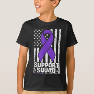 Camiseta Esquadrão de apoio bandeira americana roxa epileps