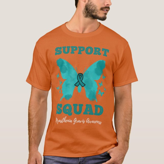 Camiseta Esquadrão de Apoio Conscientização da Miastenia Gr (Frente)