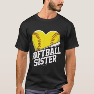 Camiseta Esquadrão de Apoio Irmã de Softbol Para Meninas Fa