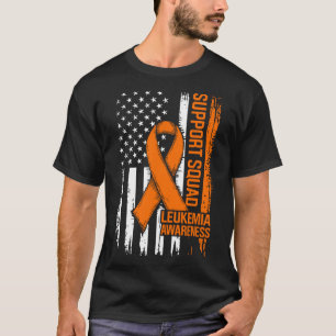Camiseta Esquadrão de Apoio Laço Laranja Leucemia Câncer de