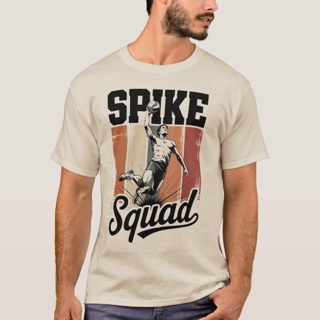 Camiseta Esquadrão de Ataque de Volei Retro (Frente)