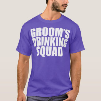 Camiseta Esquadrão de Bebida do Noivo Festa dos Padrinhos d