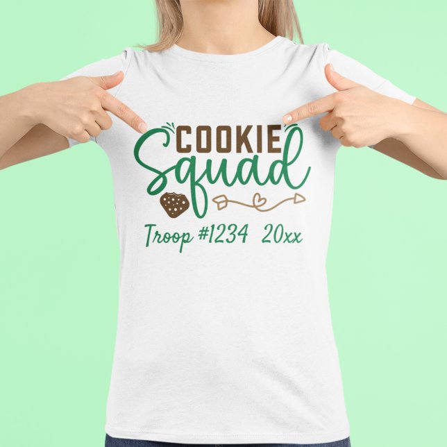 Camiseta Esquadrão de Bolachas Girl Scout Personalizado (Criador carregado)