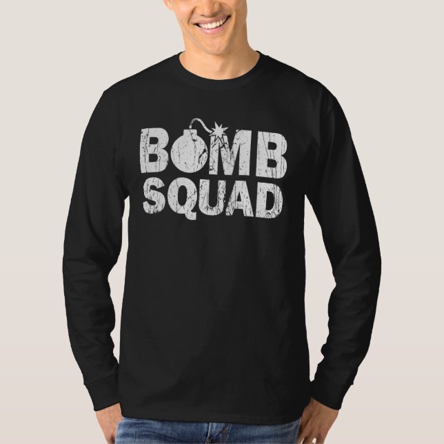 Camiseta Esquadrão de Bomba Explosiva Amigos para Eliminaçã (Frente)