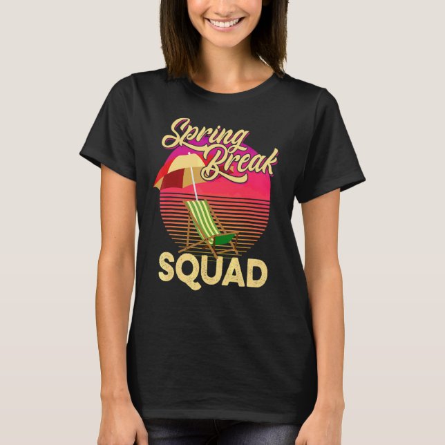 Camiseta Esquadrão de Break 2022 Retro Spring Break Beach S (Frente)