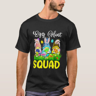 Camiseta Esquadrão de Caça aos Ovos Gnomos Dia de Páscoa Or