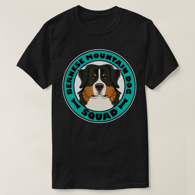 Camiseta Esquadrão de Cachorro Bernês I Dog Lover Bernese M (Frente do Design)